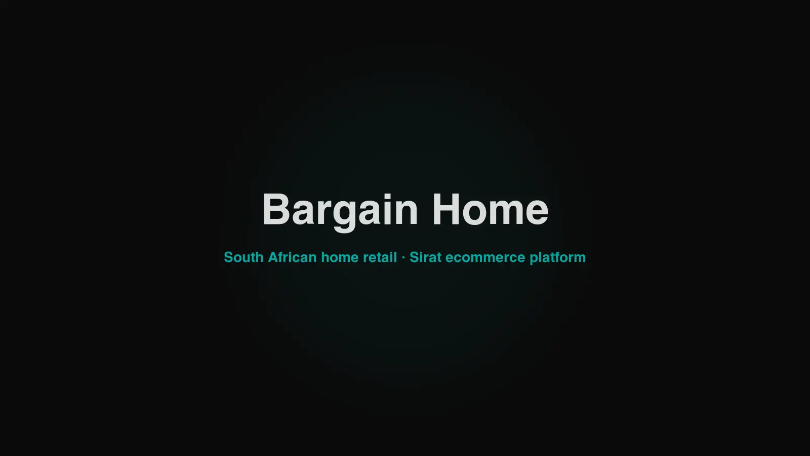 Screenshot of Bargain Home - A South African home retail ecommerce store running on our custom ecommerce platform