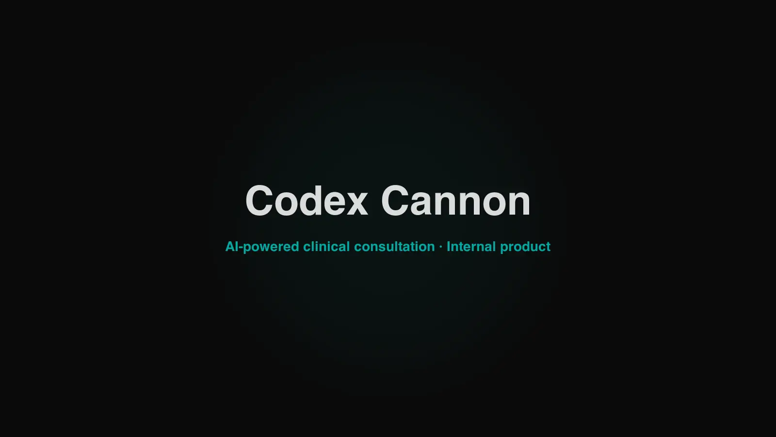 Codex Cannon — AI-powered clinical consultation