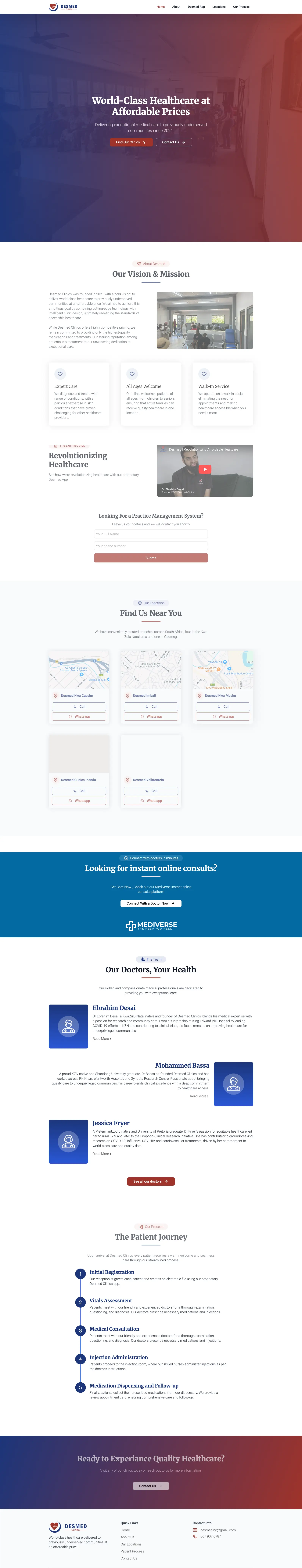 Desmed Clinics — Multi-clinic practice operations